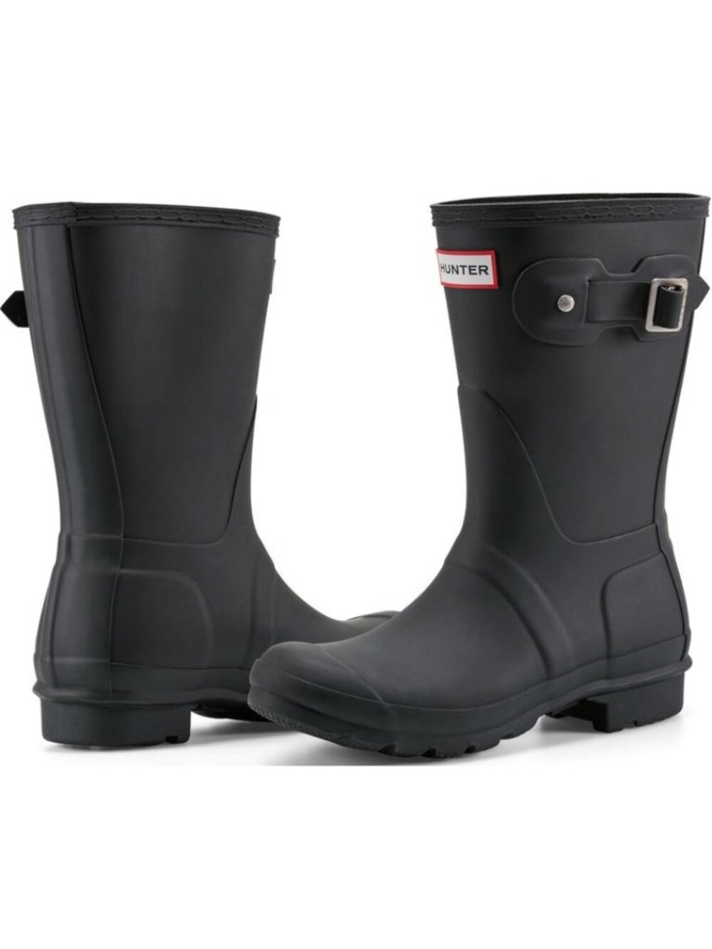 Hunter Rubber Waterproof Wellington Rain Boots In Black Size 7M New With Box